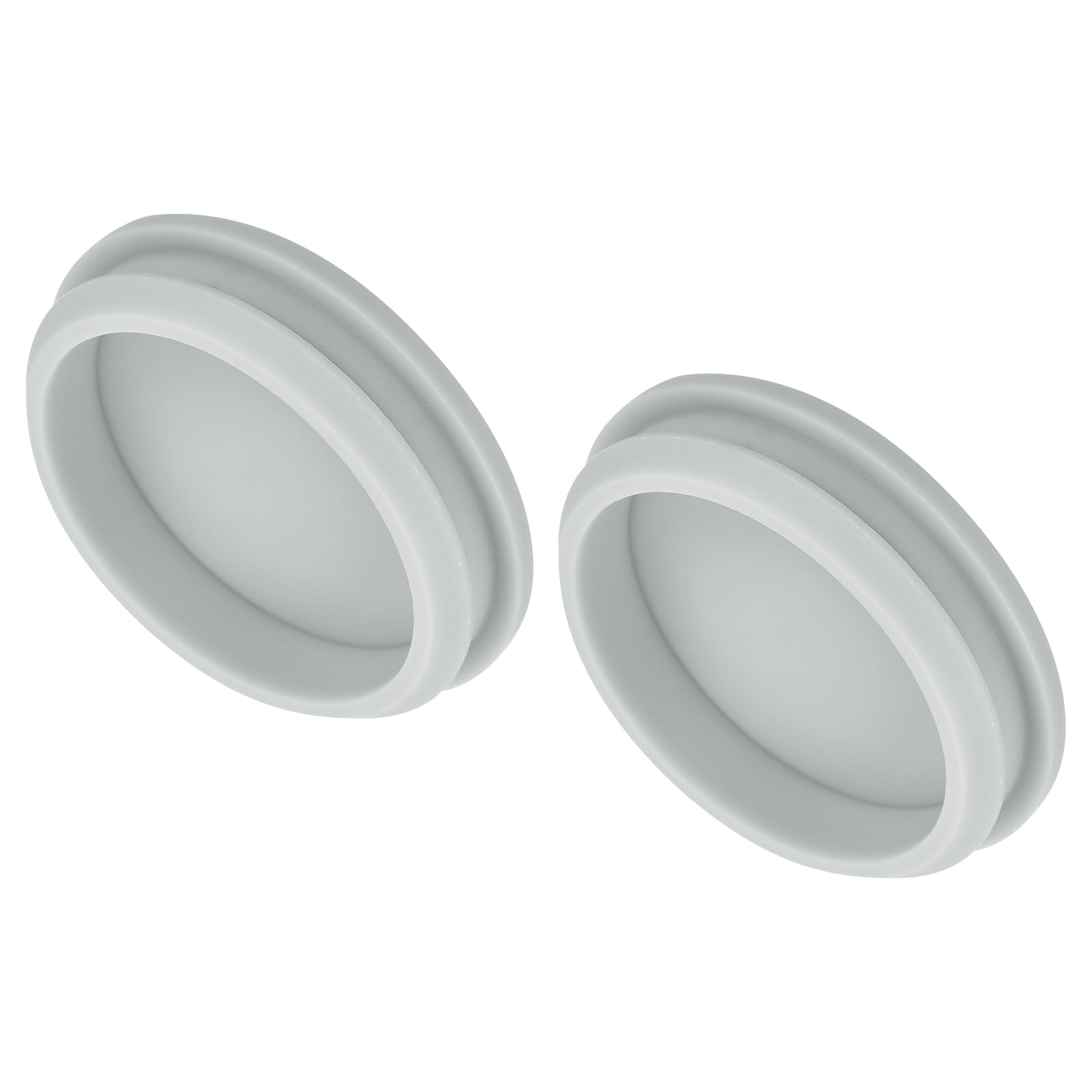 MECCANIXITY 2pcs Silicone Snap in Locking Hole Plugs,50.6mm/2 Inch Mounting Diameter Narrow Groove Width 5mm Panel Seal Cover Round for Kitchen Bulkheads Waterproof Sealing Plugs Grey