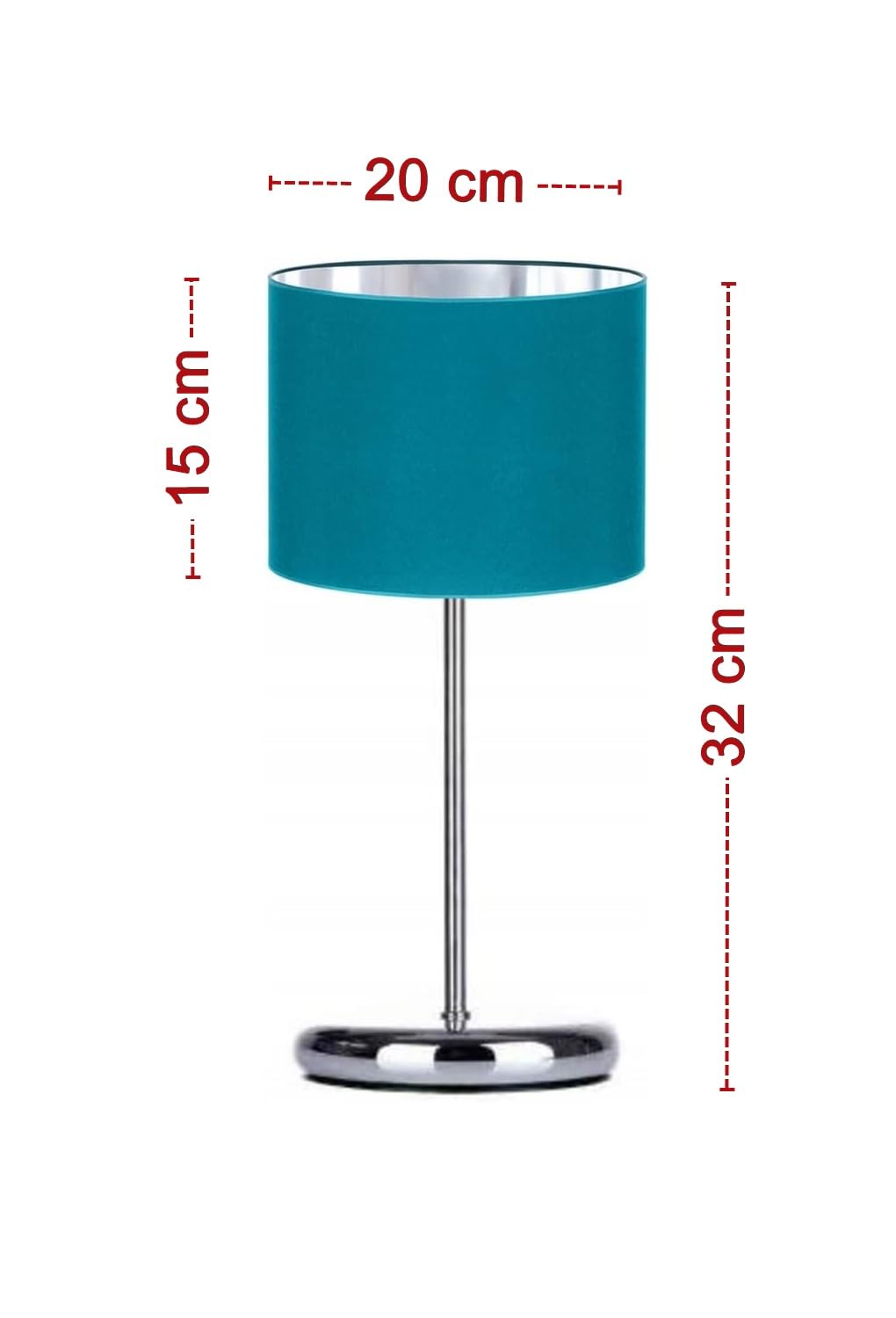 Alpinaluz Vintage Tischlampe – Türkisblauer Stahl, Parabolschirm & E27 Fassung | Indirekte Beleuchtung Für Wohnzimmer & Schlafzimmer