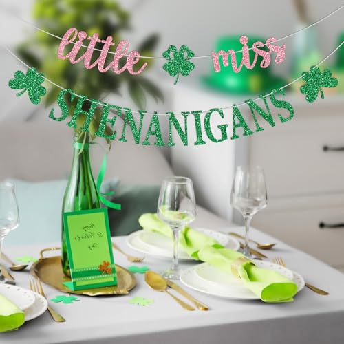 Bannière Little Miss Shenanigans trèfle pour Saint-Patrick - 5