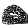 CHEAVIAN 60PCS 6mm Natural Black Obsidian Gemstone Round Loose Beads Crystal Energy Stone Healing Power for DIY Jewelry Making 1 Strand 15" #2