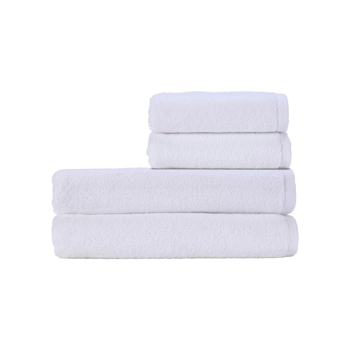 Christy Cirrus Bath Sheets Set | 4 Pieces | 2 Hand 2 Bath Sheets | Super Soft and Fluffy | Quick Dry | Lightweight Bathroom Shower Towels | 100% Cotton | White