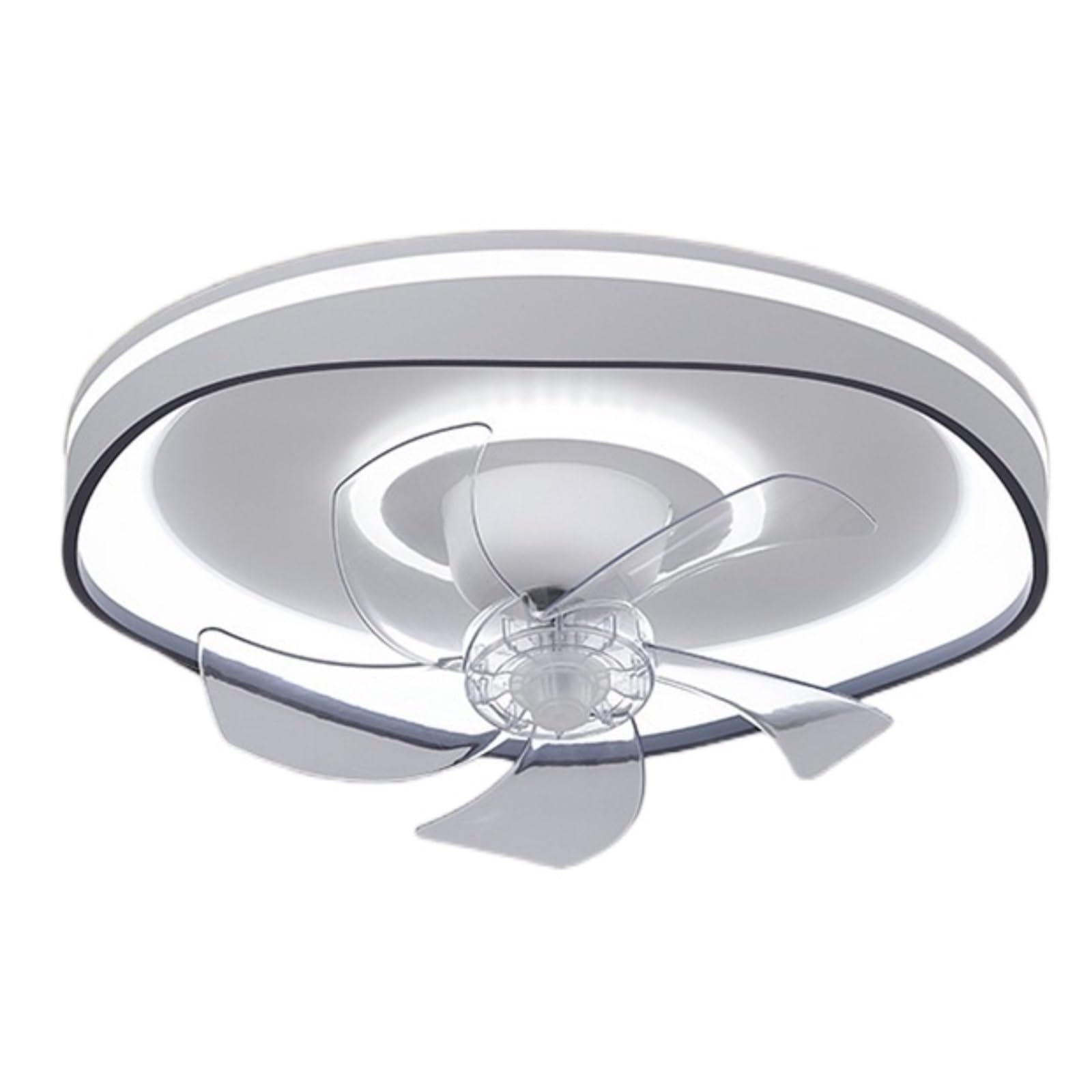 ERETYRET Bedroom Living Room Dining Ceiling Lamp Frequency Conversion Fan Quiet Cooling(Grey)
