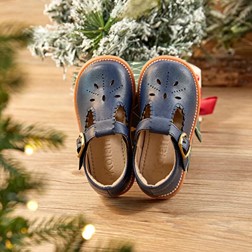 Todder Little Girls Oxford Shoes Mary Jane T-Strap School Uniform Party Dress Flat Shoes4