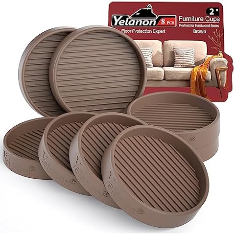 Yelanon Non Slip Furniture Pads, 8 Pcs Cover