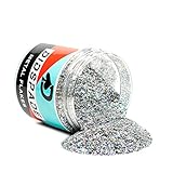 2oz Party Crasher 0.015 Silver Holographic Metal Flake - Solvent Resistant Glitter | Auto Paint | Epoxy Resin Glitter | DIY Arts Crafts