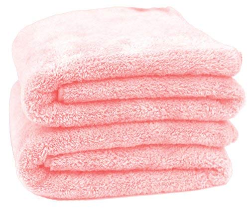 MojaFiber-Plush Microfiber Luxury Bath Towel-Fast Drying Ultra Absorbent Soft- Great for Bath Shower Sports Outdoor Travel Gym Swimming and Fitness - Measures 27" x 47" Towel Set, 2 Pieces (Pink)