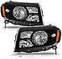 ACANII - For Black 2009 2010 2011 Honda Pilot Headlights Headlamps Driver + Passenger Side Aftermarket