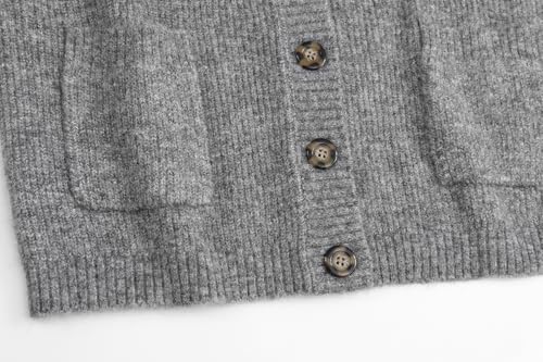 Image of Women's Knit Cardigans Open Front Long Sleeve V Neck Button Down Loose Cardigan Sweaters Cable Knit Outwear Coats