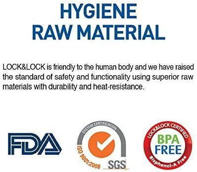 LocknLock Lock & Lock Plastic Food Container, Clear, 4.8cm x 9cm x 11cm, HPL805