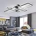Produktbild LED Deckenleuchte Rechteckig Wohnzimmerlampe Dimmbar Acryl Lampenschirm Decke Pendelleuchte Designer-Lampen Esstischlampe Schlafzimmer Fernbedienung Deko Decken Lampe Leuchten Hängeleuchte