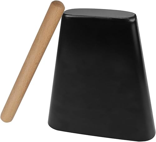 Instrumento de percusión de 6 pulgadas CowBell Metal cencerro con mazo de madera fabricante de ruido musical kit de mano
