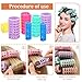 Coufce 36 Pieces Self Grip Plastic Hair Roller Set, 5 Sizes Curlers Snap on Hair Curlers Set for Short Long Hair