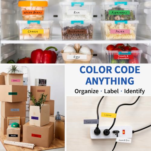 Image of Oleitodh 12 Pack 1 in x 20 yd Rainbow Colored Duct Tape