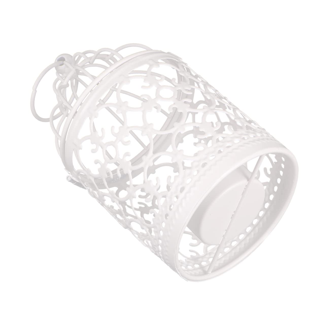 STOBAZA Candle Holder Candlestick for Restaurant Halloween Iron on Applique Jewelry Tray Led Tea Lights Wedding Candle Lantern Led Lanterns Decorative Birdcage Desktop Decorations White