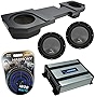Compatible with 2002-2018 Dodge Ram Quad or Crew Truck Harmony Bundle R104 Dual 10' Rhino Coated Sub Box & HA-A400.1