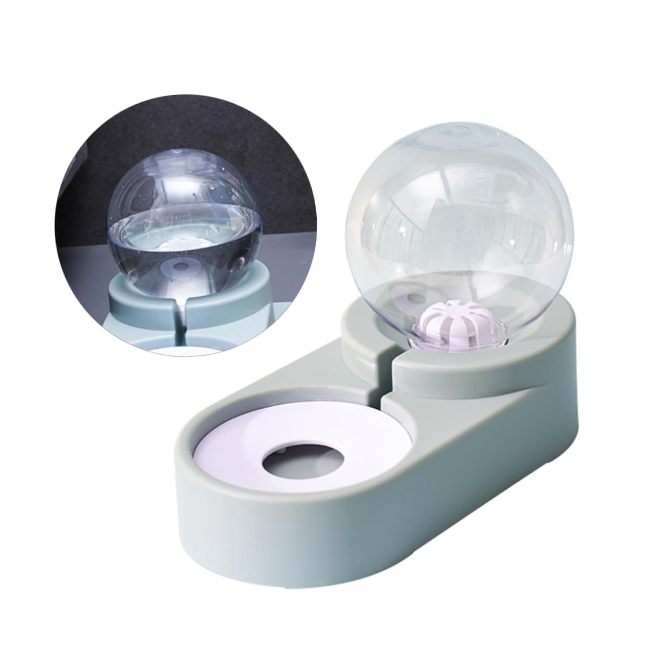 TOYANDONA Automatischer Wasserspender Für Haustiere Doppelnapf in Blau rutschfest Für Hunde Und Katzen Bpa-frei Praktisches Design Für Zuhause Und Tierhandlungen