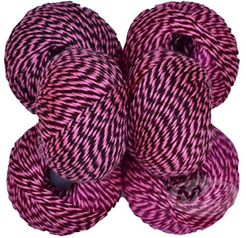 Image of M.G ENTERPRISE 100% Acrylic Wool Majenta Mix(Pack of 6) Baby Soft Wool Ball Hand Knitting Wool /Art Craft Soft Fingering Crochet Hook Yarn, Needle Knitting Yarn Thread Dyed 