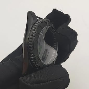 42mm Black Watch Case Mod Kit, Fits NH35 4R36 Movement, 3.0 Crown Diver Watch Case Modification Parts for Seiko SKX007 / SKX009