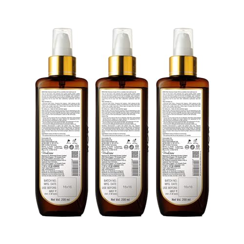 Image of WOW Skin Science 100% Pure Castor Oil - Cold Pressed - For Stronger Hair, Skin & Nails - No Mineral Oil & Silicones, 200 Ml|Pack of 3
