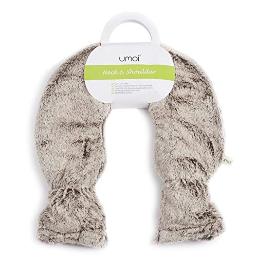 Bouillotte PVC de qualité supérieure pour le cou et les épaules, housse en polaire souple avec doublure supplémentaire, 2 litres, fermeture velcro, certifié BS1970:2012 - nouveau modèle (marron) Cover