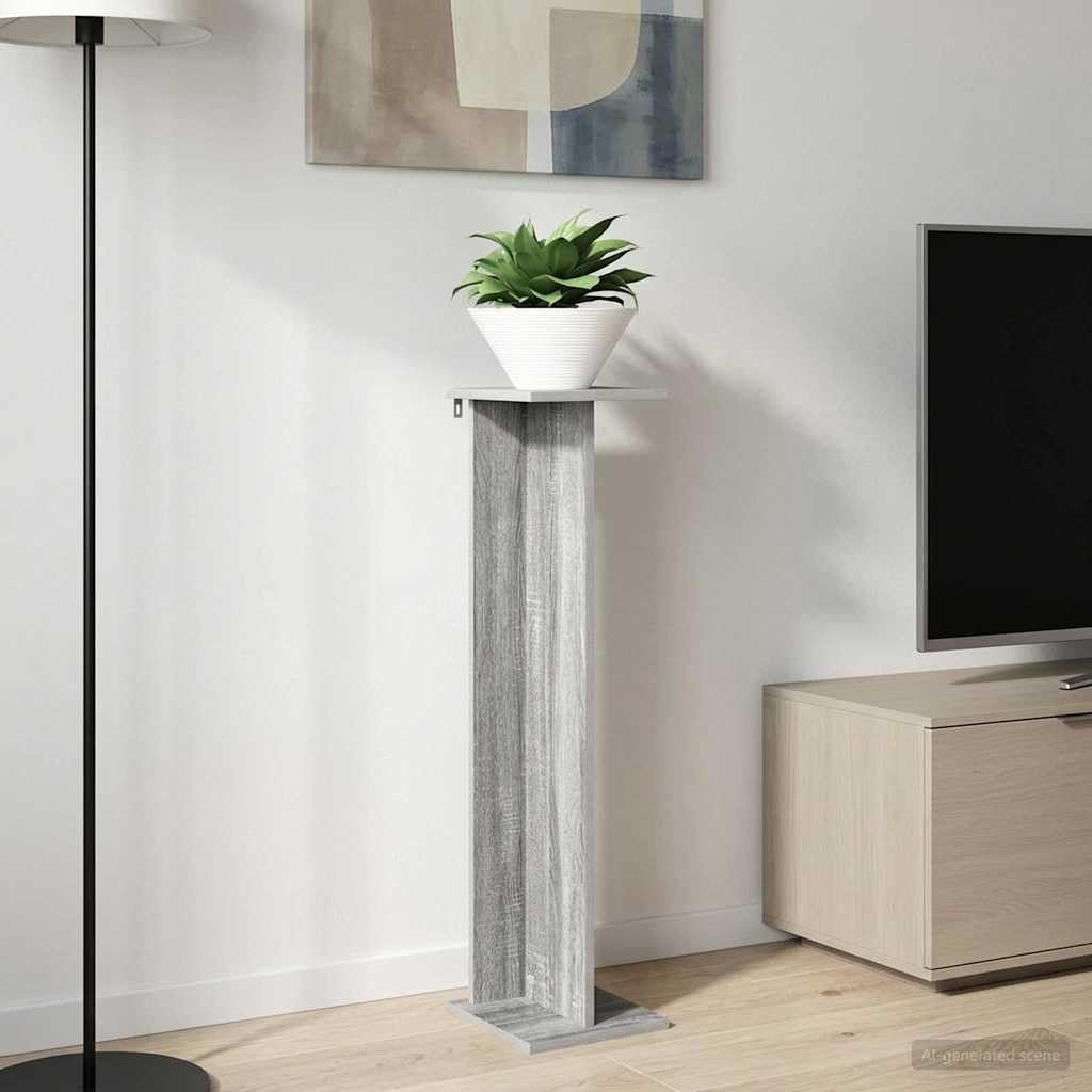 Estantería de flores gris madera de 100,5 cm para salón o balcón