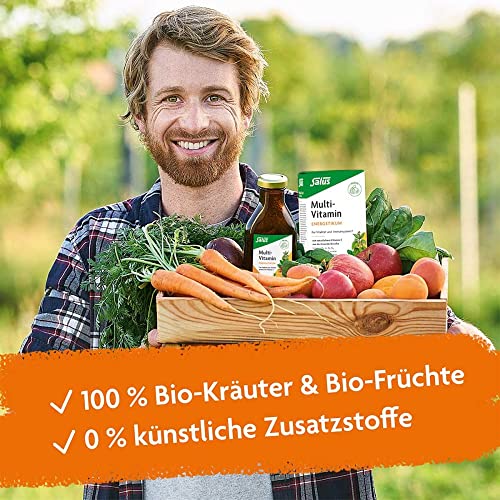 Salus Multi-Vitamin Energetikum – Tonikum zum Erhalt der natürlichen Vitalität – mit 8 wichtigen Vitaminen – vegan – 250 ml