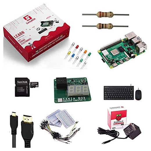 Sania Box - An Embedded Computer Building Kit for Kids | Includes Pre-Designed Add-On Board for Hands-On Experience About Coding, IoT, Electronics | Pre-Installed Python Programs | Ages 8 and Up