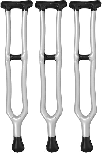 GLEAVI Juguete inflable para fiesta de cumpleaños, 3 piezas, juguete inflable de muleta para caminar, juguete inflable para disfraz de jubilación,