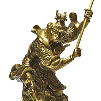 Amazon.co.jp: 孫悟空 置物 銅製 特大サイズ高さ約23cm 筋斗