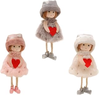 TOYANDONA 3Pcs Boneca De Anjo Enfeites De Boneca Para Criar Mini Enfeites De Pelúcia Artesanato Elfos Para Férias Enfeite De Menina Elfos Pendurados Decoração De Árvore De Natal Pingente