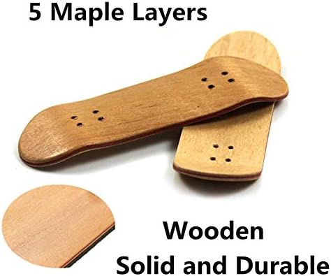 QINIFIFY Mini Fingerboard, Professional Finger Skateboard Maple Wood DIY Assembly Skate Boarding Toy Sports Games Kids (Red)