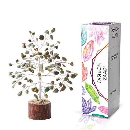Fashionzaadi Green Aventurine - Crystal Green Trees - Crystal Tree For Positive Energy - Chakra Tree Of Life - Bonsai Tree - Housewarming Gift - Easter Tree - Green Crystals - Prosperity Stones #TOP1