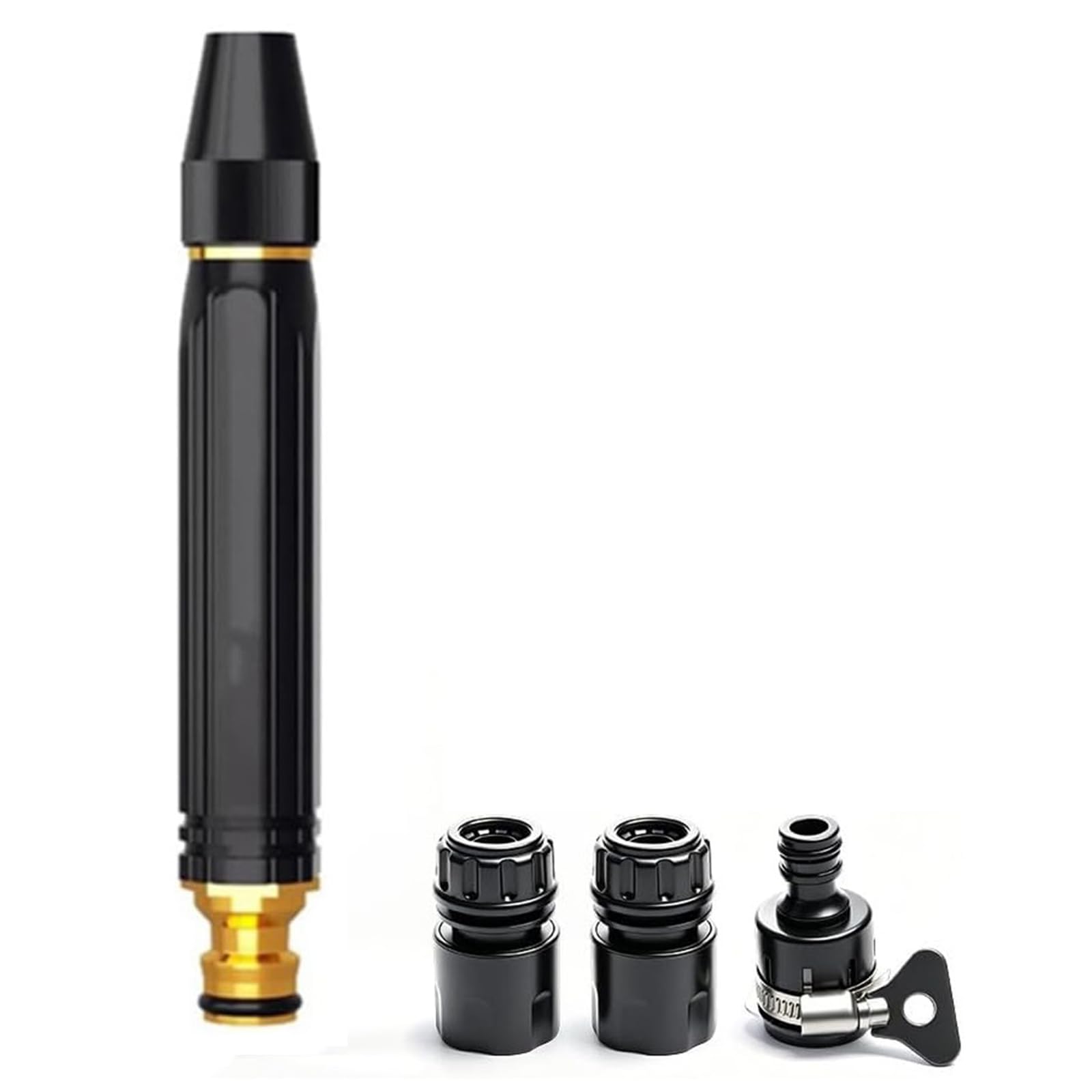 Combo Pack Heavy Duty Adjustable Twist Hose Nozzle Jet Sweeper Nozzle | Jet Nozzle Power Washer For Garden Hose | Powerful High Pressure Hose Nozzles Wash Water Gun Sprayer For Car Cleaning Driveway Cleaning