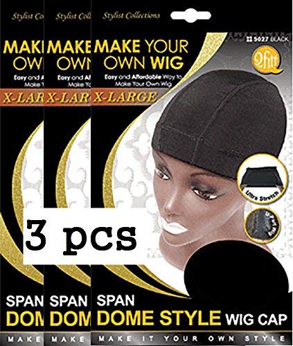QFitt Dome Style Wig Cap X-LARGE 5027 (3pcs)