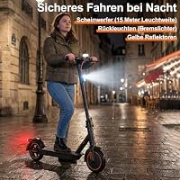 TODIMART E Roller mit Straßenzulassung T3 mit APP, 30-35km Reichweite, 350-500 W Bürstenloser Motor, 8,5-Zoll-Runflat-Reifen. – Ansicht 6