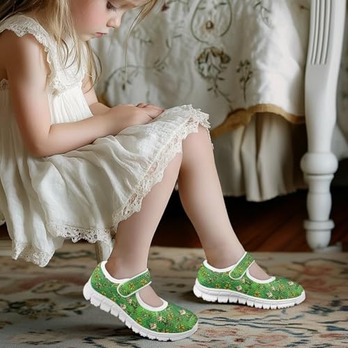 Yzaoxia Little or Big Kids Hook and Loop Running Shoes Girls Slip On Sneakers Mesh Breathable Athletic Walking Sport Shoes Casual Barefoot Shoes Tennis Sneakers Footwear for School Gym Outdoor4