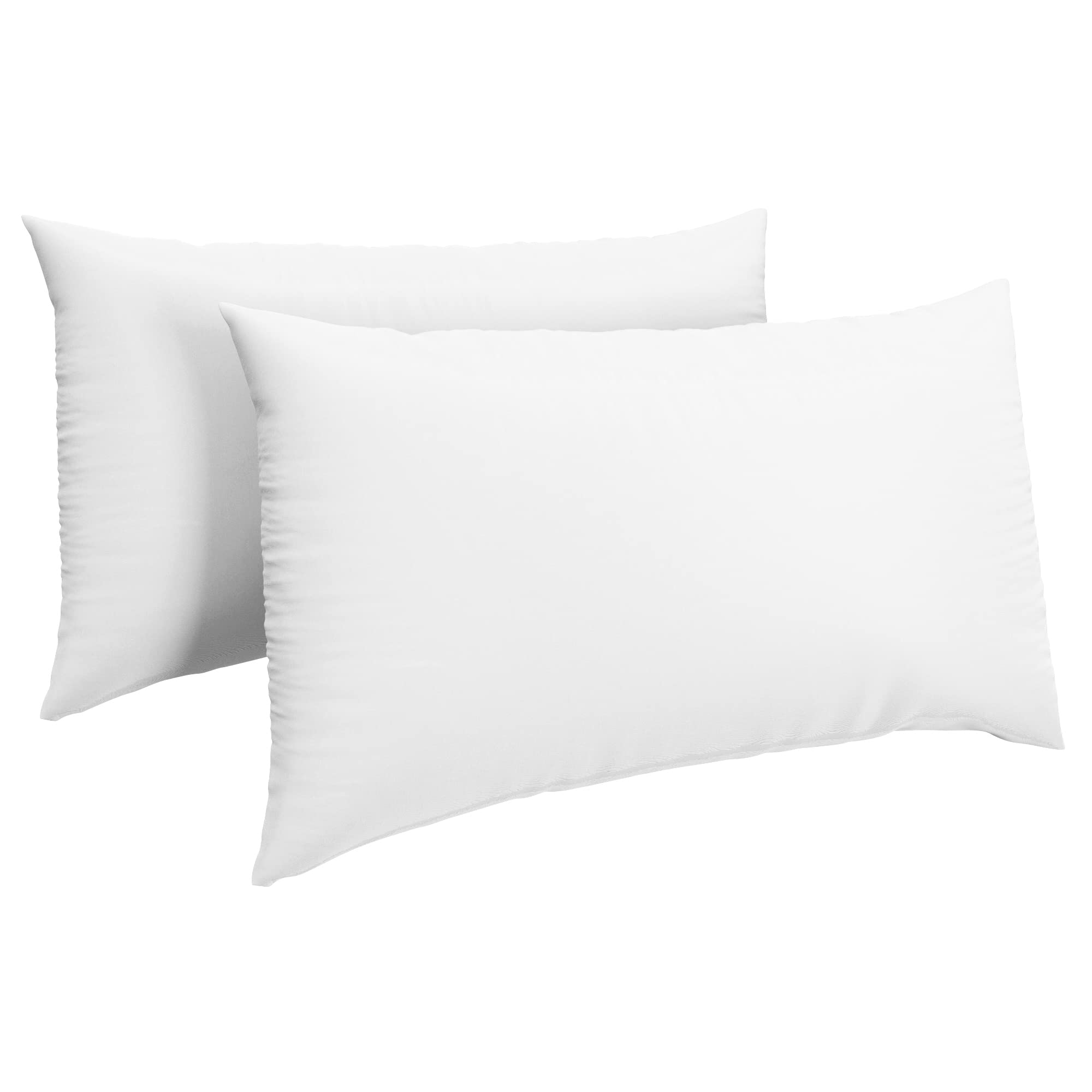 HOME ACE White Pillow Cases 2 Pack 50CM x 75CM, Poly Cotton Pillow Cases 2 Pack Housewife Pair of Pillowcases, Easy Care Soft Stain Resistant Envelope Closure Standard Pair of Pillow case