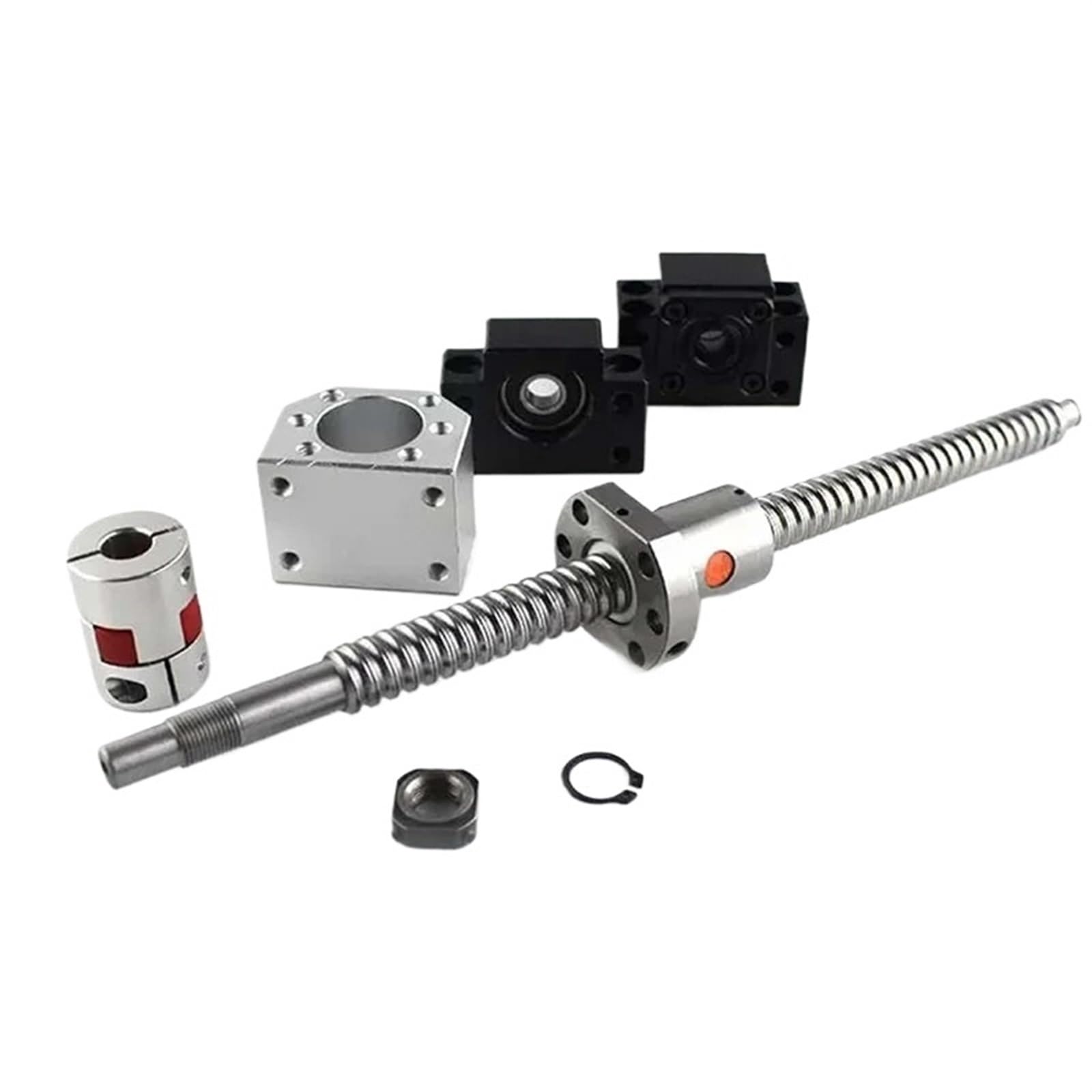 Metal Ball Screw nut end Processing SFU3210 32mm C7 Ball Screw with 3210 Flange Single BK/BF25 End Machined(550mm)