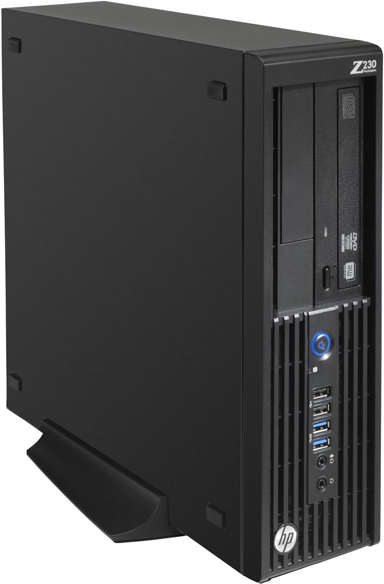 HP Z230 Tower Workstation PC desktop, Core E3-1230V3, 8 GB RAM, 256 GB SSD, US QWERTY Tastiera, Win11 Pro (rinnovato)