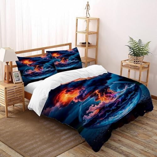 Housse de couette microfibre King 220x240cm avec 2 taies d'oreiller WaterScene - 3
