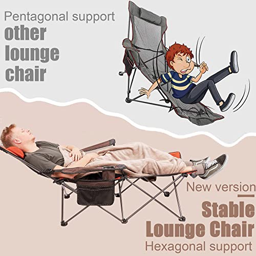 Apollo Walker Folding Camping Chair Beach Chairs Mesh Reclining For Adults Portable Outdoor Lounger Lightweight Sun Chairs With Carry Bag,For Camp Picnics Fishing #TOP4