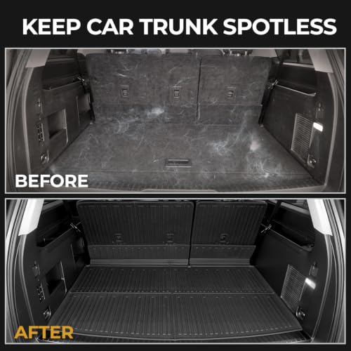 Image of Floor Mats for 2018-2024 Ford Expedition Max 8-Seat Accessories | All-in-One TPE Set, Odorless & Durable, All-Weather Protection, Ideal for families, Easy to Spray Clean, Quick Setup