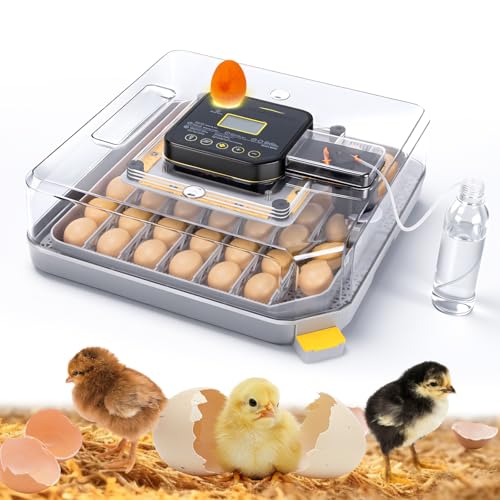 Cheeglu 48 Incubators for Hatching Eggs, Egg Incubator with Automatic Egg Turning and Humidity Control, Temp Control, Egg Candler, Auto Water Refilling, Incubator for Chicken Eggs, Duck and Quail Eggs