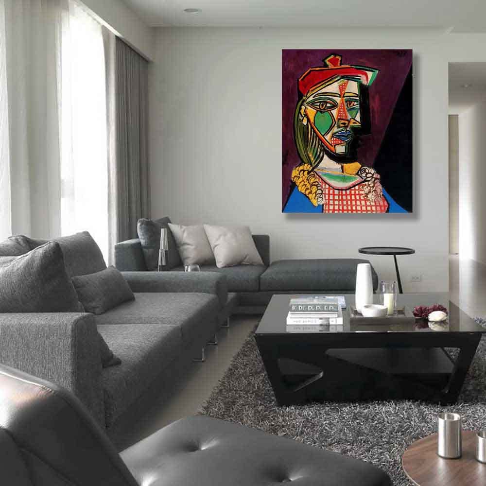 Amazon.com: Pablo Picasso《Woman in beret》Famous Canvas Poster