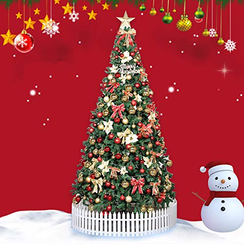 Caixin Artificial Christmas Tree Spruce Xmas Tree,Pre-Decorated For Party Home Office Classroom Easy Assembly Metal Stand-Green 13Ft(400Cm) #TOP6