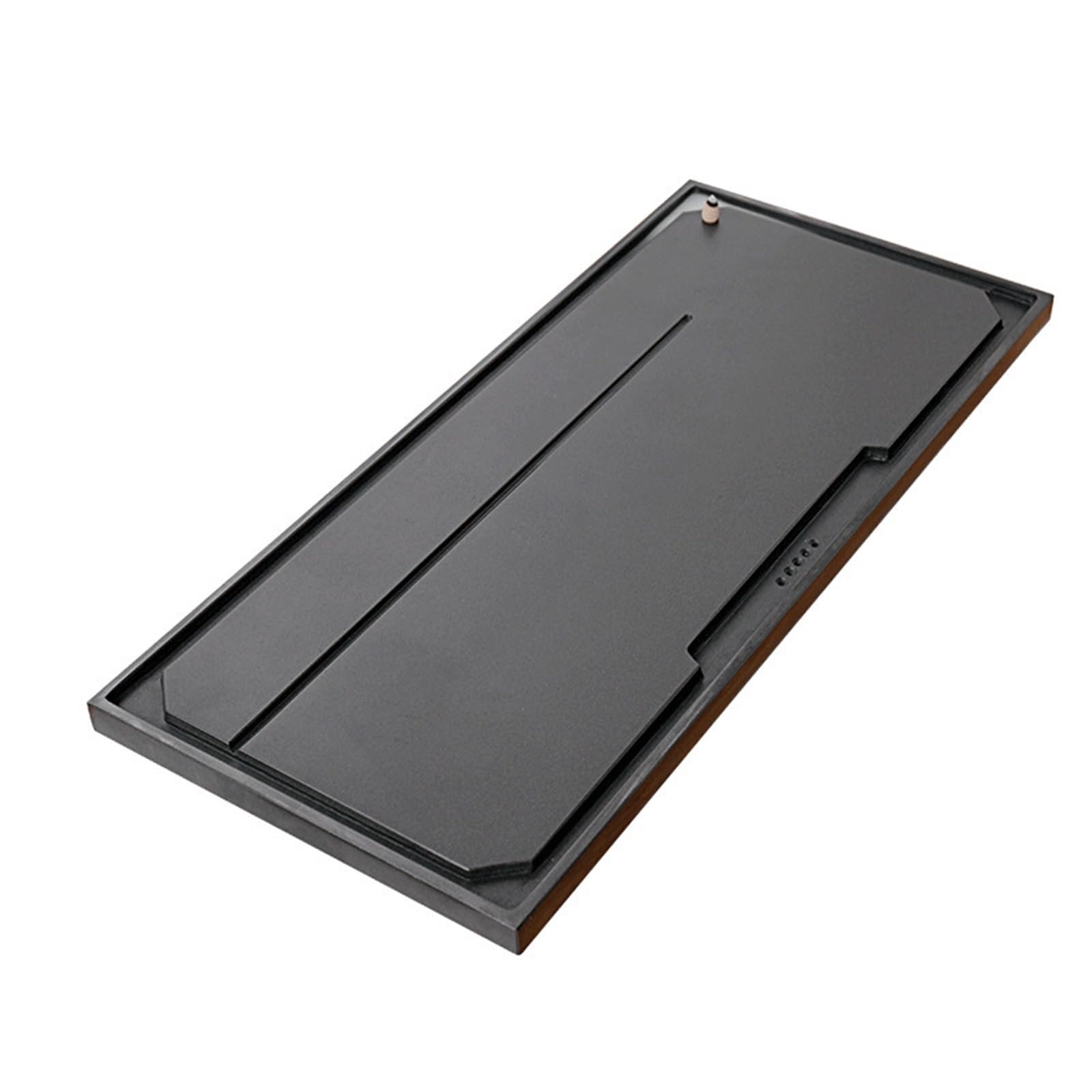 Bandejas De Té Para Servir Bandeja de té de ebonita Natural, juegos de té de kungfú for sala de estar moderna y sencilla for el hogar, mesa de té integrada de escritorio de mar de té Bandeja De Té Gon