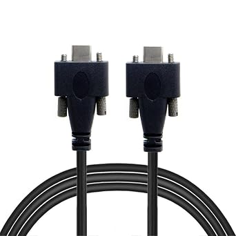 xiwai 2.0M USB 3.1 Type-C Dual M2 Screws Locking to Locking USB-C 10Gbps Data Cable Panel Mount Type