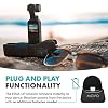 Movo Edge-OP Wireless Lavalier Microphone for Osmo Pocket 1 and 2 - Wireless Clip-on Lapel Mic, Transmitter, and Receiver Set for Video, Vlogging, Filming