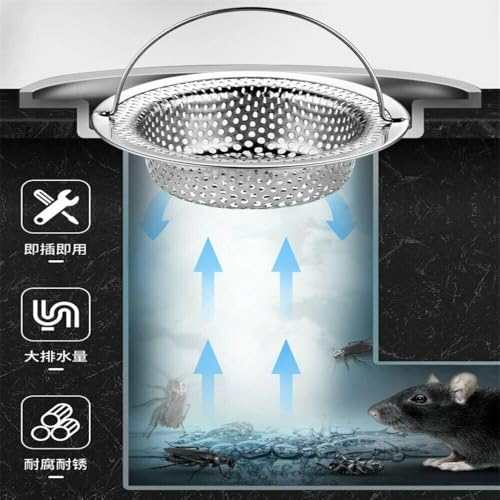 Image of Stainless Steel Kitchen Sink Strainer (NEW Handle Jali 2026)