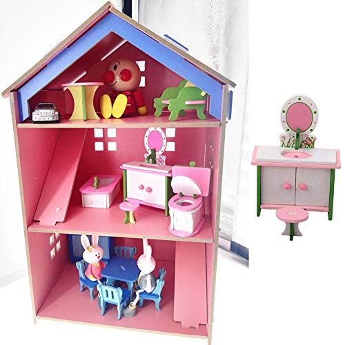 Apofly Wichtel ZubehöR, Puppenhaus ZubehöR Miniatur Puppen Dekorationen, Mini Puppenhaus Miniatur Holzmöbel Badezimmer… – Bild 3